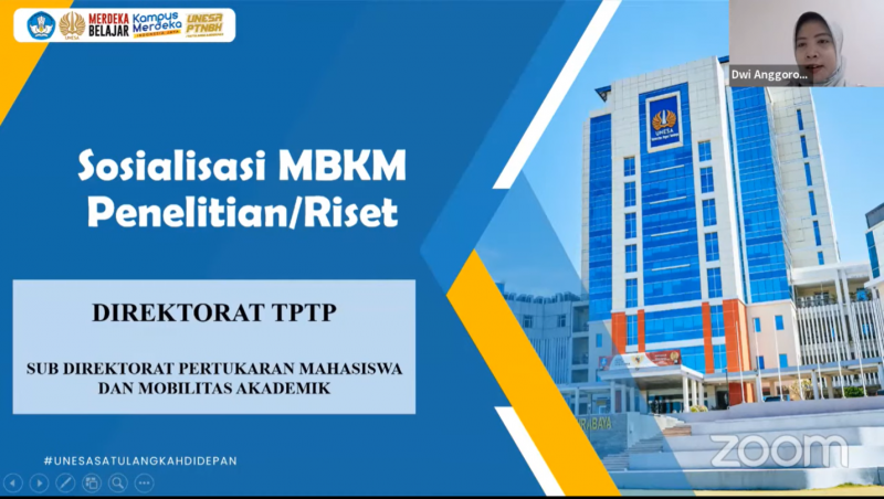 Socialization of the MBKM Research/Research program at Surabaya State University